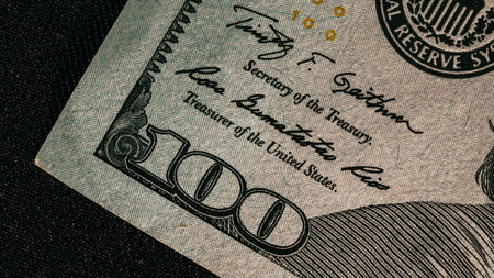 US dollar currency. USD inflation, US moneyの写真素材