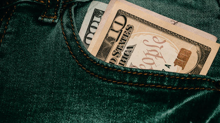 US dollar currency. USD inflation, US moneyの写真素材