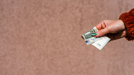EURO currency. Europe inflation, EUR money. European Union currenyの写真素材