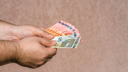 EURO currency. Europe inflation, EUR money. European Union currenyの写真素材
