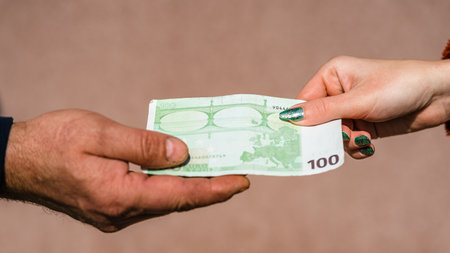 EURO currency. Europe inflation, EUR money. European Union currenyの写真素材