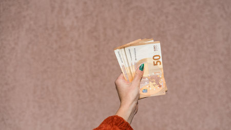 EURO currency. Europe inflation, EUR money. European Union currenyの写真素材