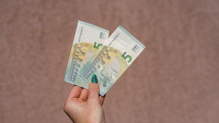 EURO currency. Europe inflation, EUR money. European Union currenyの写真素材