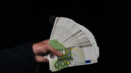 EURO currency. Europe inflation, EUR money. European Union currenyの写真素材
