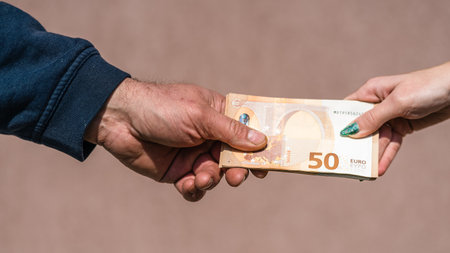 EURO currency. Europe inflation, EUR money. European Union currenyの写真素材