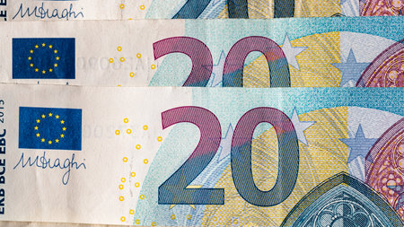 EURO currency. Europe inflation, EUR money. European Union currenyの写真素材
