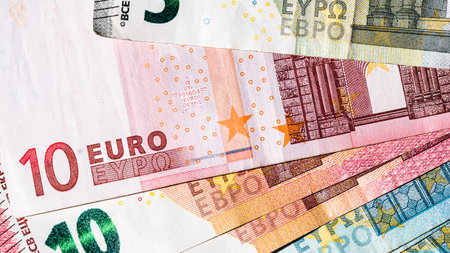 EURO currency. Europe inflation, EUR money. European Union currenyの写真素材