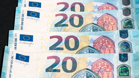EURO currency. Europe inflation, EUR money. European Union currenyの写真素材