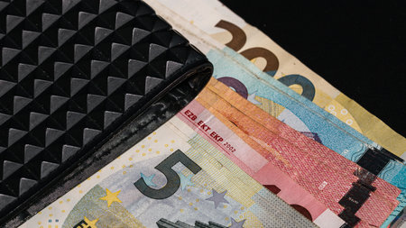 EURO currency. Europe inflation, EUR money. European Union currenyの写真素材