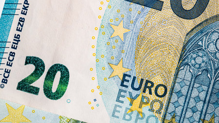 EURO currency. Europe inflation, EUR money. European Union currenyの写真素材