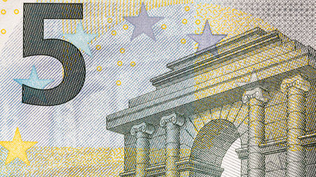 EURO currency. Europe inflation, EUR money. European Union currenyの写真素材