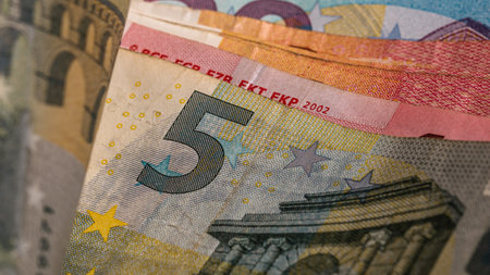 EURO currency. Europe inflation, EUR money. European Union currenyの写真素材
