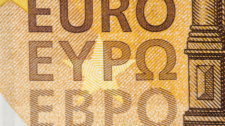 EURO currency. Europe inflation, EUR money. European Union currenyの写真素材