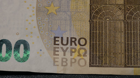EURO currency. Europe inflation, EUR money. European Union currenyの写真素材