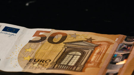 EURO currency. Europe inflation, EUR money. European Union currenyの写真素材