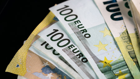 EURO currency. Europe inflation, EUR money. European Union currenyの写真素材
