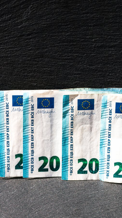 EURO currency. Europe inflation, EUR money. European Union currenyの写真素材