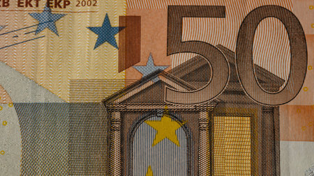 EURO currency. Europe inflation, EUR money. European Union currenyの写真素材