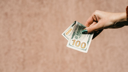 US dollar currency. USD inflation, US moneyの写真素材