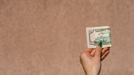 US dollar currency. USD inflation, US moneyの写真素材
