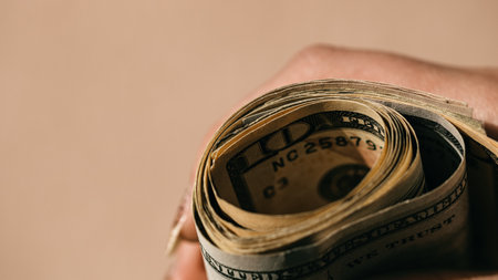 US dollar currency. USD inflation, US moneyの写真素材