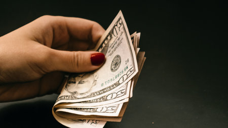 US dollar currency. USD inflation, US moneyの写真素材