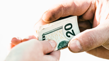 US dollar currency. USD inflation, US moneyの写真素材