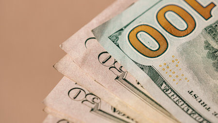 US dollar currency. USD inflation, US moneyの写真素材
