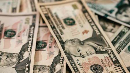 US dollar currency. USD inflation, US moneyの写真素材