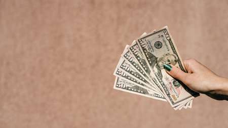 US dollar currency. USD inflation, US moneyの写真素材