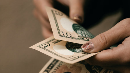 US dollar currency. USD inflation, US moneyの写真素材