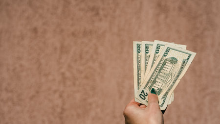 US dollar currency. USD inflation, US moneyの写真素材