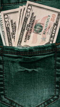 US dollar currency. USD inflation, US moneyの写真素材