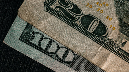 US dollar currency. USD inflation, US moneyの写真素材