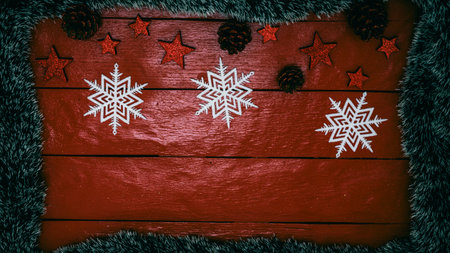 Christmas decorations. Colorful Christmas lights backgroundの写真素材