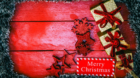 Christmas decorations. Colorful Christmas lights backgroundの写真素材