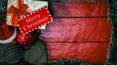 Christmas decorations. Colorful Christmas lights backgroundの写真素材