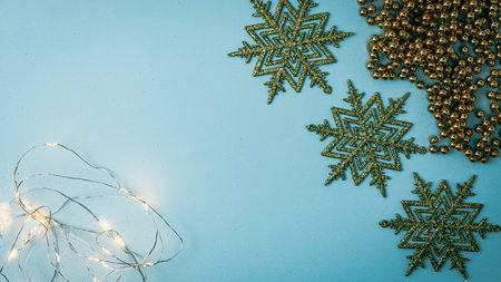 Christmas decorations. Colorful Christmas lights backgroundの写真素材