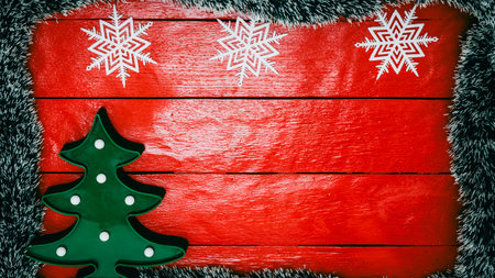 Christmas decorations. Colorful Christmas lights backgroundの写真素材