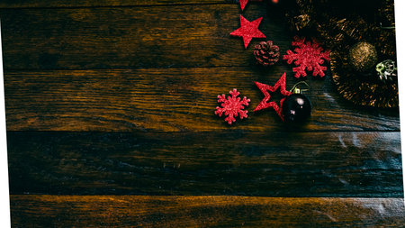 Christmas decorations. Colorful Christmas lights backgroundの写真素材