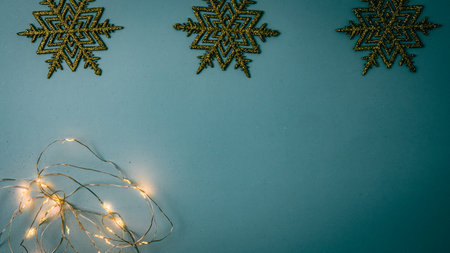 Christmas decorations. Colorful Christmas lights backgroundの写真素材