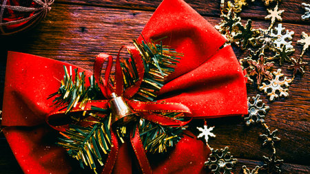 Christmas decorations. Colorful Christmas lights background