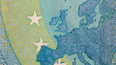 EURO currency. Europe inflation, EUR money. European Union currencyの写真素材