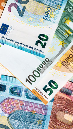 EURO currency. Europe inflation, EUR money. European Union currencyの写真素材