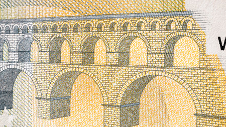 EURO currency. Europe inflation, EUR money. European Union currencyの写真素材