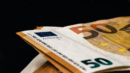 EURO currency. Europe inflation, EUR money. European Union currencyの写真素材