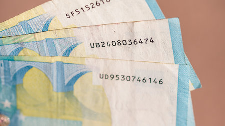 EURO currency. Europe inflation, EUR money. European Union currencyの写真素材