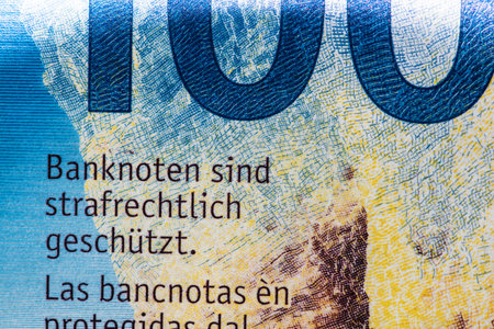 CHF Currency Amidst Swiss Inflation Challengesの写真素材