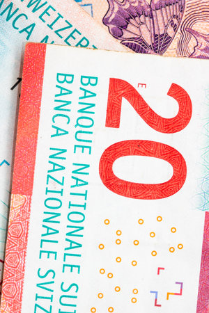 CHF Currency Amidst Swiss Inflation Challengesの写真素材