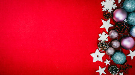 Christmas decorations. Colorful Christmas lights backgroundの写真素材